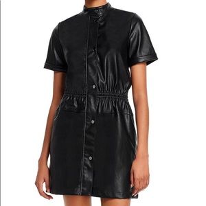 Lucy Paris Vegan Leather Black dress size small